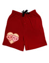 Super Cute Kawaii Hearts Adult Lounge Shorts - Red or Black-Lounge Shorts-TooLoud-Red-Small-Davson Sales