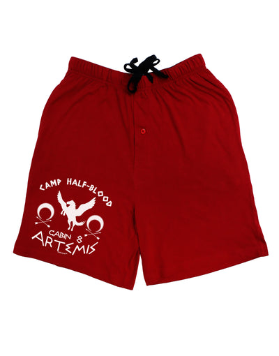 Camp Half Blood Cabin 8 Artemis Adult Lounge Shorts-Lounge Shorts-TooLoud-Red-Small-Davson Sales