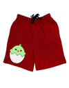 Cute Hatching Chick - Green Adult Lounge Shorts - Red or Black by TooLoud-Lounge Shorts-TooLoud-Red-Small-Davson Sales