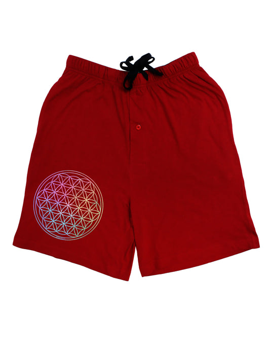 Flower of Life Circle Adult Lounge Shorts-Lounge Shorts-TooLoud-Red-Small-Davson Sales