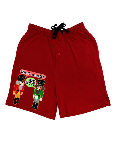 Whats Crackin - Deez Nuts Adult Lounge Shorts by-Lounge Shorts-TooLoud-Red-Small-Davson Sales