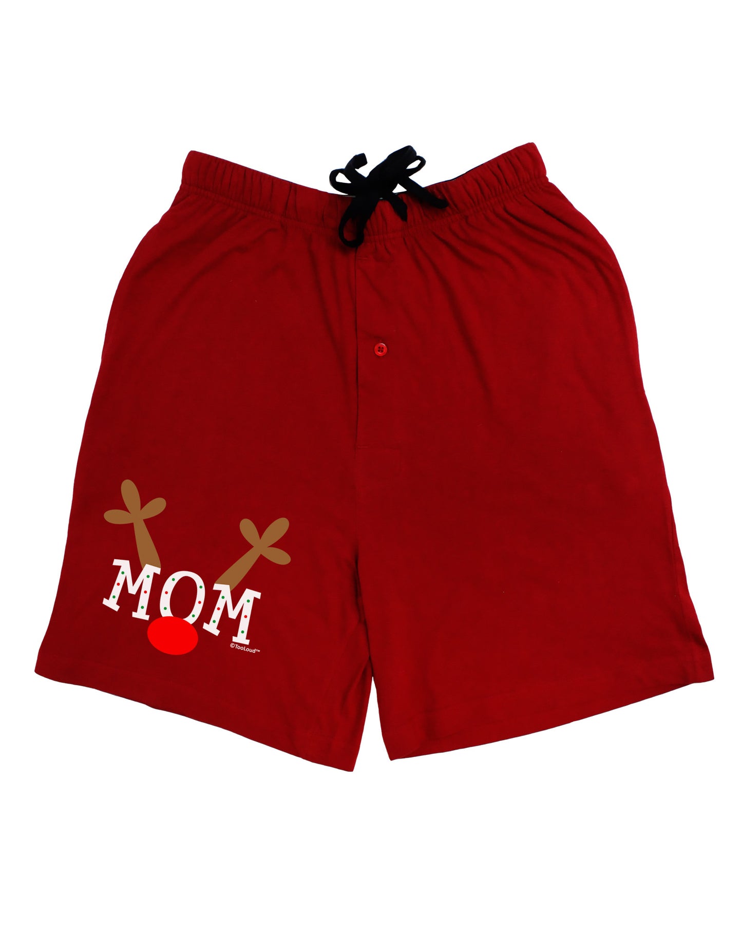 Coordinated Family Christmas Attire: Reindeer-themed Mom Adult Night Shirt Dress by TooLoud-Night Shirt-TooLoud-Red-One-Size-Davson Sales