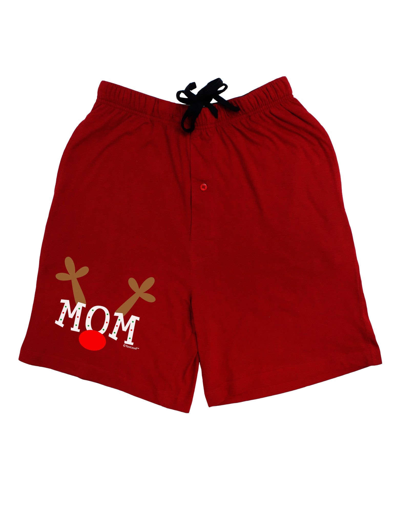 Coordinated Family Christmas Attire: Reindeer-themed Mom Adult Night Shirt Dress by TooLoud-Night Shirt-TooLoud-Red-One-Size-Davson Sales