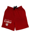 But First Coffee Adult Lounge Shorts-Lounge Shorts-TooLoud-Red-Small-Davson Sales