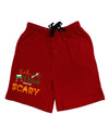 Eat Drink Scary Green Adult Lounge Shorts-Lounge Shorts-TooLoud-Red-Small-Davson Sales