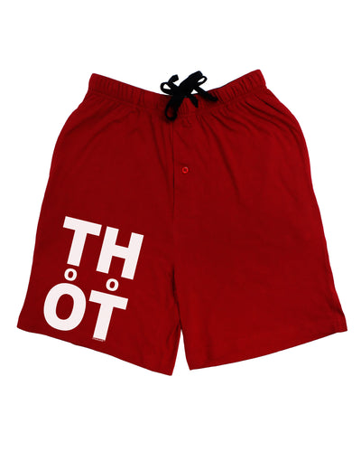 THOT Too Hot Adult Lounge Shorts-Lounge Shorts-TooLoud-Red-Small-Davson Sales