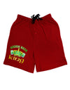 Green Beer King Adult Lounge Shorts-Lounge Shorts-TooLoud-Red-Small-Davson Sales