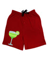 Green Margarita with Lime - Cinco de Mayo Adult Lounge Shorts - Red or Black by TooLoud-Lounge Shorts-TooLoud-Black-Small-Davson Sales