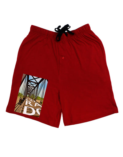 Colorado Bridge Text Adult Lounge Shorts-Lounge Shorts-TooLoud-Red-Small-Davson Sales