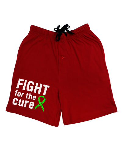 Fight for the Cure - Lime Green Ribbon Lyme Disease Adult Lounge Shorts-Lounge Shorts-TooLoud-Red-Small-Davson Sales