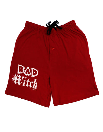 Bad Witch Distressed Adult Lounge Shorts-Lounge Shorts-TooLoud-Red-Small-Davson Sales