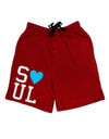 Matching Soulmate Design - Soul - Blue Adult Lounge Shorts - Red or Black by TooLoud-Lounge Shorts-TooLoud-Black-Small-Davson Sales