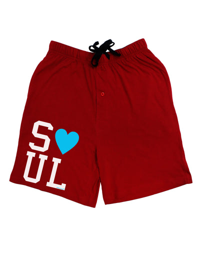 Matching Soulmate Design - Soul - Blue Adult Lounge Shorts - Red or Black by TooLoud-Lounge Shorts-TooLoud-Black-Small-Davson Sales