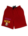 Beads And Beer Adult Lounge Shorts-Lounge Shorts-TooLoud-Red-2XL-Davson Sales