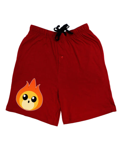 Cute Fireball Design Adult Lounge Shorts - Red or Black-Lounge Shorts-TooLoud-Red-Small-Davson Sales