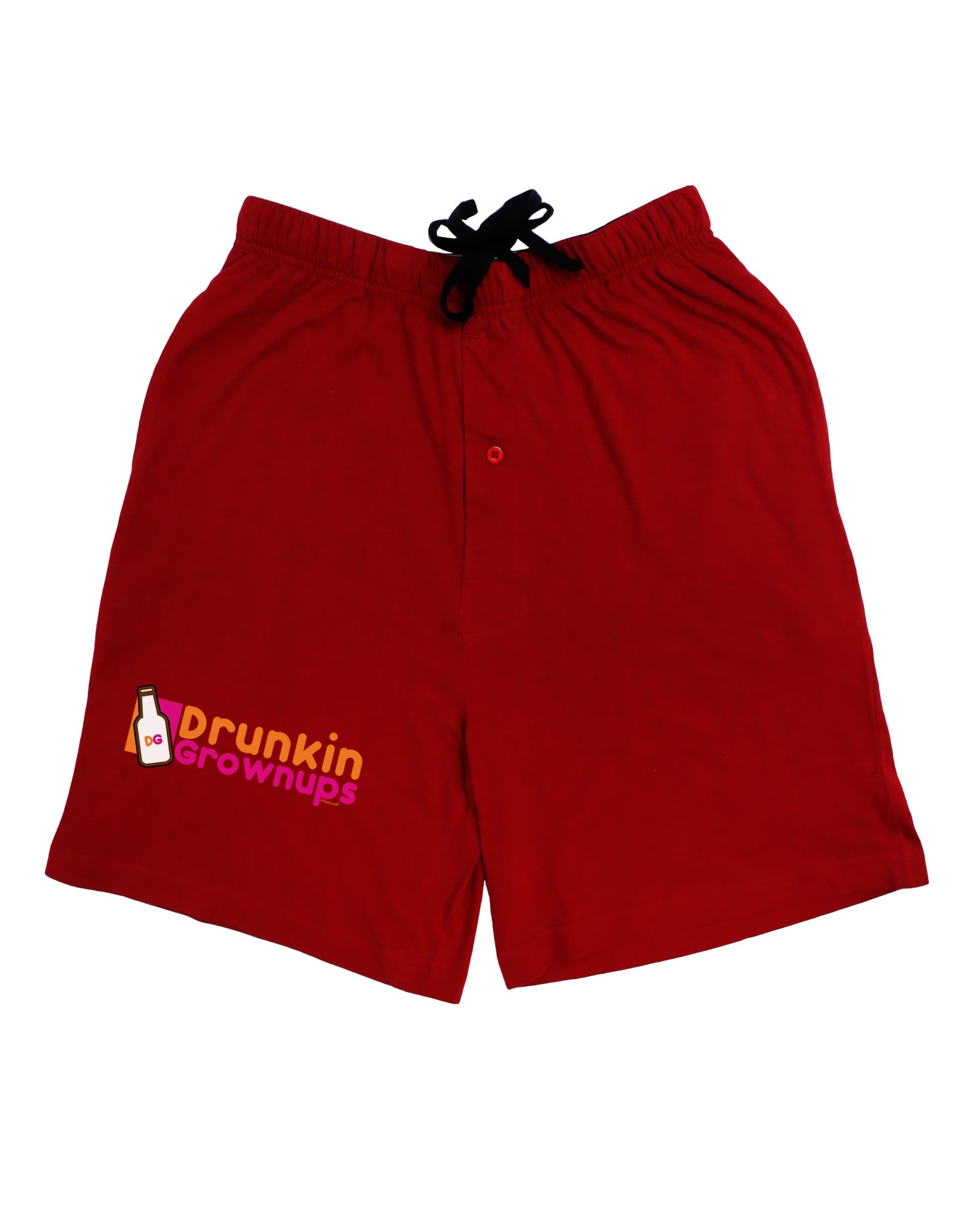 Drunken Grown ups Funny Drinking Adult Lounge Shorts by TooLoud-Lounge Shorts-TooLoud-Red-Small-Davson Sales