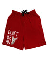 Don't be An Ass Adult Lounge Shorts-Lounge Shorts-TooLoud-Red-Small-Davson Sales