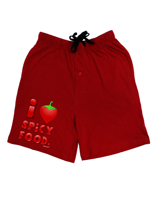 I Heart Spicy Food Adult Lounge Shorts-Lounge Shorts-TooLoud-Red-Small-Davson Sales