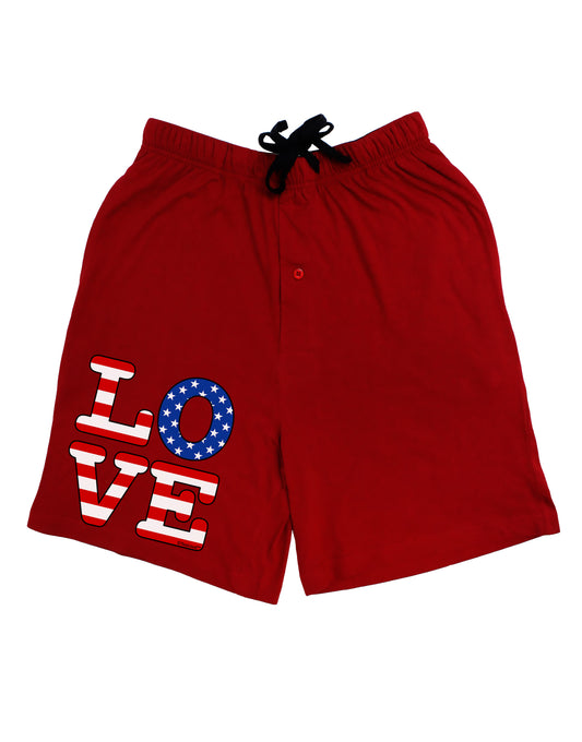 American Love Design Adult Lounge Shorts by TooLoud-Lounge Shorts-TooLoud-Black-Small-Davson Sales