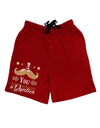 I Mustache You a Question Adult Lounge Shorts - Red or Black-Lounge Shorts-TooLoud-Red-Small-Davson Sales