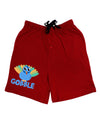 Cute Gobble Turkey Blue Relaxed Adult Lounge Shorts-Lounge Shorts-TooLoud-Red-Small-Davson Sales