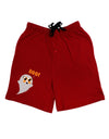 Cute Boo Ghost Relaxed Adult Lounge Shorts-Lounge Shorts-TooLoud-Red-Small-Davson Sales