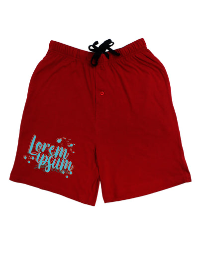 TooLoud Lorem Ipsum Dark Adult Lounge Shorts-Lounge Shorts-TooLoud-Red-Small-Davson Sales