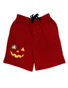 Monocle Jack-o-Lantern Color Adult Lounge Shorts-Lounge Shorts-TooLoud-Red-Small-Davson Sales