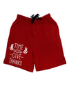 Time to Give Thanks Dark Adult Lounge Shorts-Lounge Shorts-TooLoud-Red-Small-Davson Sales