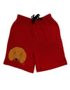 Cute Doxie Dachshund Dog Adult Lounge Shorts - Red or Black by TooLoud-Lounge Shorts-TooLoud-Black-Small-Davson Sales