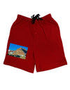 Colorado Snowy Mountains Relaxed Adult Lounge Shorts-Lounge Shorts-TooLoud-Red-Small-Davson Sales