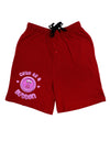 Cute As A Button Smiley Face Adult Lounge Shorts-Lounge Shorts-TooLoud-Red-Small-Davson Sales