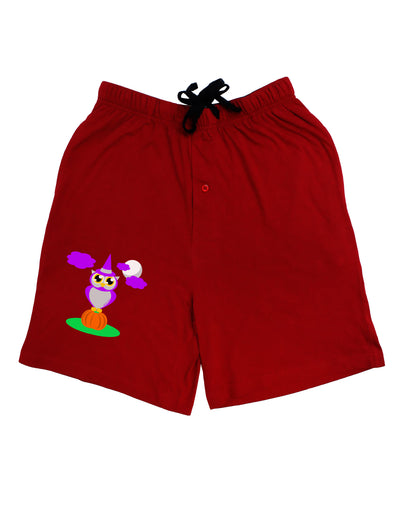 Owl Purple Adult Lounge Shorts-Lounge Shorts-TooLoud-Red-Small-Davson Sales