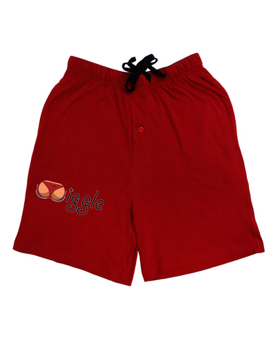 Wiggle - Twerk Medium Adult Lounge Shorts - Red or Black-Lounge Shorts-TooLoud-Black-Small-Davson Sales