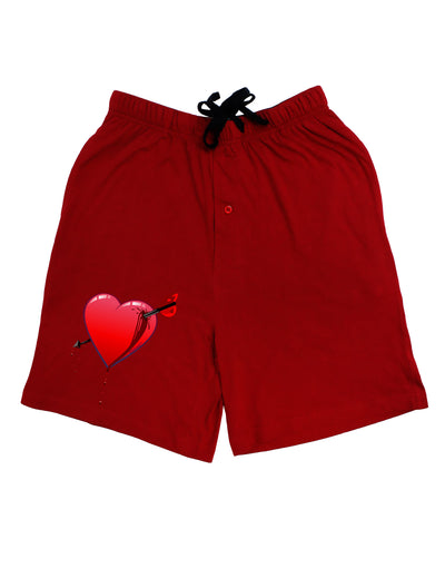 Shot Through the Heart Bleeding Relaxed Fit Adult Lounge Shorts by-Lounge Shorts-TooLoud-Red-Small-Davson Sales