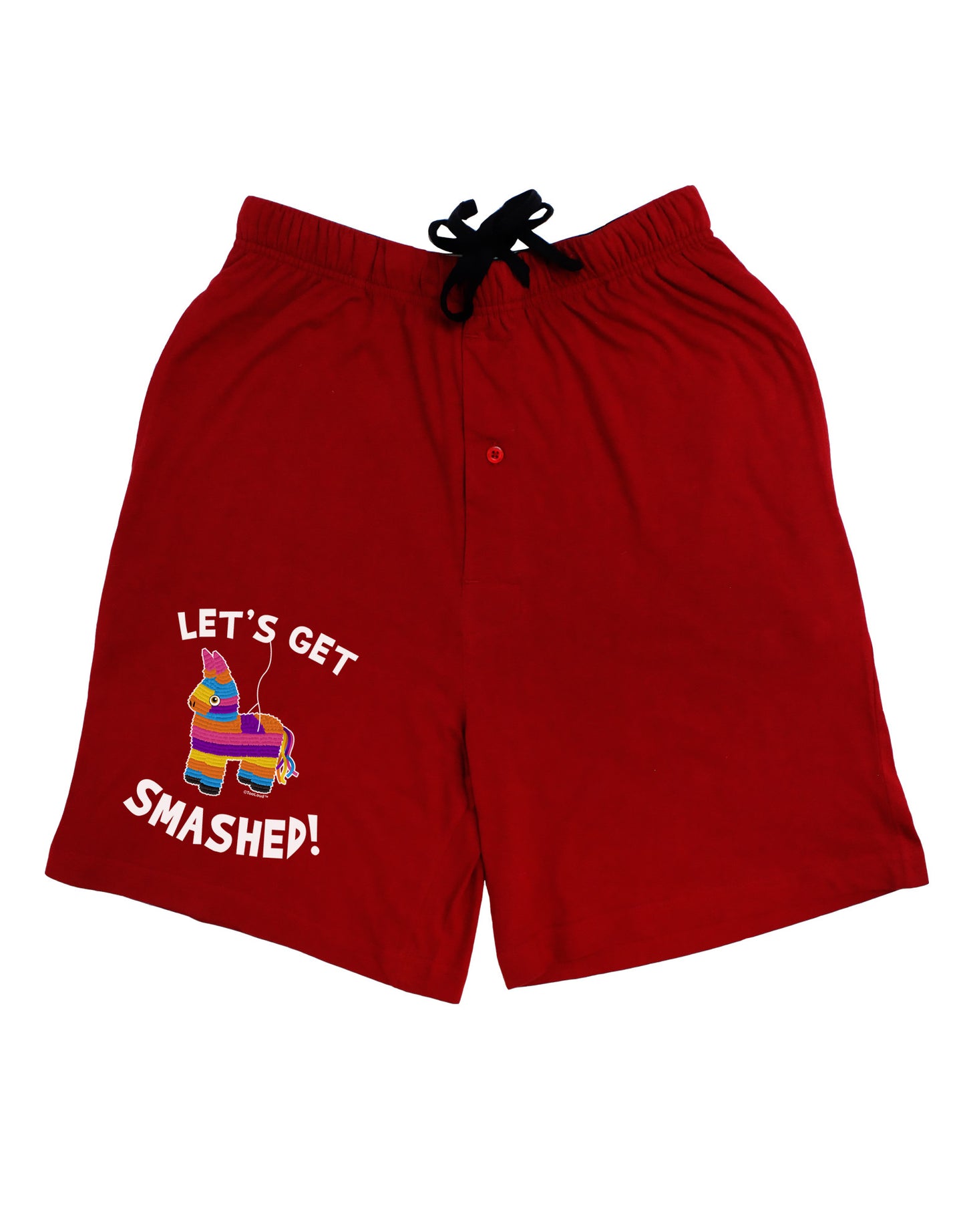 Let's Get Smashed Pinata Adult Lounge Shorts-Lounge Shorts-TooLoud-Red-Small-Davson Sales