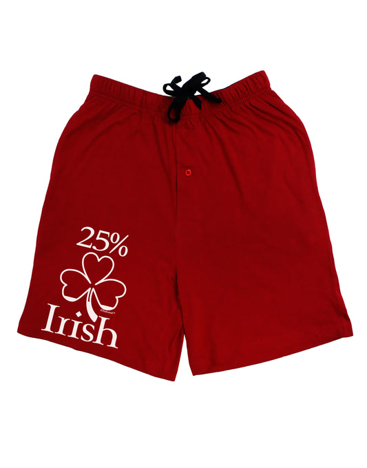 25 Percent Irish - St Patricks Day Adult Lounge Shorts - Red or Black by TooLoud-Lounge Shorts-TooLoud-Red-Small-Davson Sales