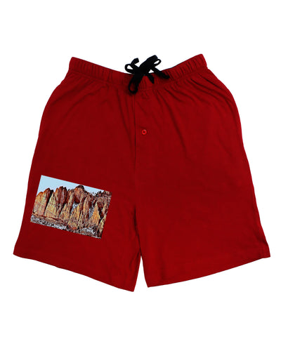 Colorado Mountain Spires Adult Lounge Shorts-Lounge Shorts-TooLoud-Red-Small-Davson Sales