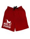 Ride My Sleigh BnW Adult Lounge Shorts-Lounge Shorts-TooLoud-Red-Small-Davson Sales