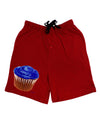 Giant Bright Blue Cupcake Adult Lounge Shorts - Red or Black by TooLoud-Lounge Shorts-TooLoud-Black-Small-Davson Sales