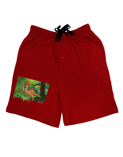 Parasaurolophus Walkeri - Without Name Adult Lounge Shorts by TooLoud-Lounge Shorts-TooLoud-Red-Small-Davson Sales