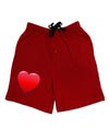 Cute Cartoon Heart Adult Lounge Shorts by-Lounge Shorts-TooLoud-Red-Small-Davson Sales