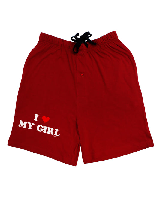 I Heart My Girl - Matching Couples Design Adult Lounge Shorts - Red or Black by TooLoud-Lounge Shorts-TooLoud-Black-Small-Davson Sales