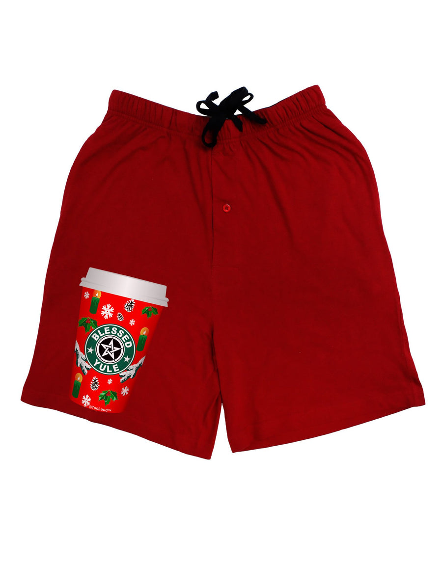 Blessed Yule Red Coffee Cup Adult Lounge Shorts by-Lounge Shorts-TooLoud-Red-2XL-Davson Sales