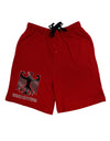 Bundeswehr Logo with Text Adult Lounge Shorts-Lounge Shorts-TooLoud-Red-Small-Davson Sales