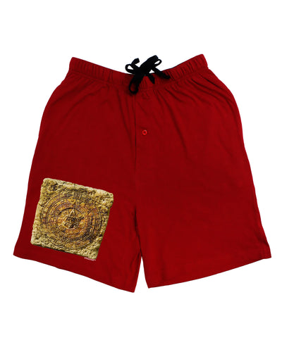 Stone Carving Sepia Adult Lounge Shorts-Lounge Shorts-TooLoud-Red-Small-Davson Sales