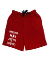 Brother The Man The Myth The Legend Adult Lounge Shorts by TooLoud-Lounge Shorts-TooLoud-Red-Small-Davson Sales