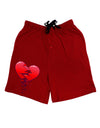 Crumbling Broken Heart Adult Lounge Shorts by-Lounge Shorts-TooLoud-Red-Small-Davson Sales