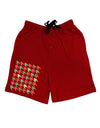 Christmas Red and Green Houndstooth Adult Lounge Shorts - Red or Black by TooLoud-TooLoud-Red-Small-Davson Sales