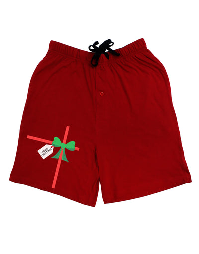 Merry Christmas Present Gift Adult Lounge Shorts - Red or Black-Lounge Shorts-TooLoud-Red-Small-Davson Sales